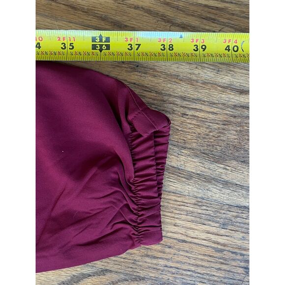 NWT Darc Sports Maroon Symbols Cropped Track Sweat Pants Mens Size Medium - Picture 10 of 11